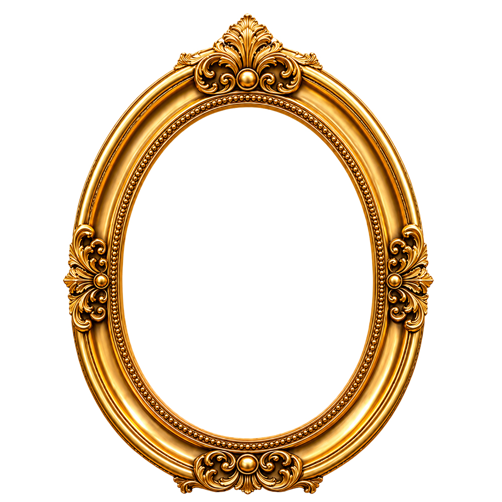 Real Golden Oval Frame  UHD