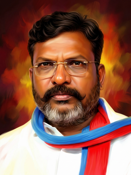 Mr.Thirumavalavan Painting Portrait UHD Image