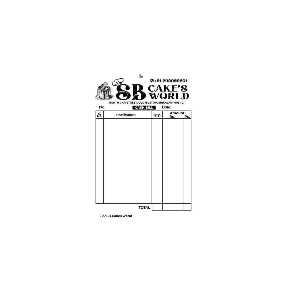 Sweet Shop Cash Bill PSD