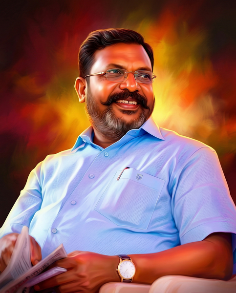 Mr.Thirumavalavan Painting Portrait UHD Image