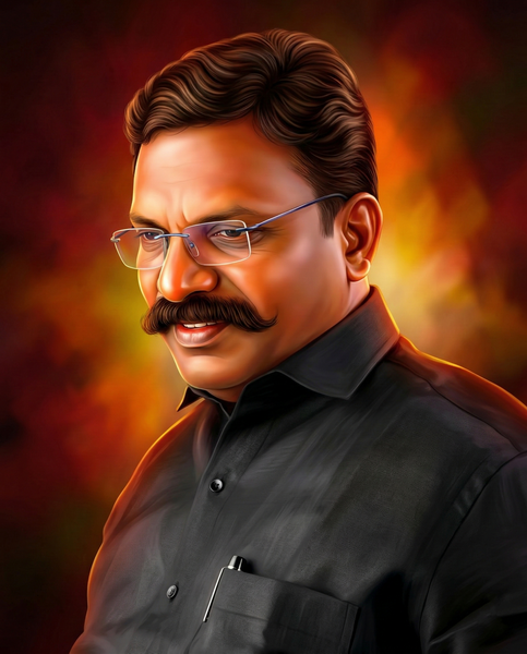 Mr.Thirumavalavan Painting Portrait UHD Image