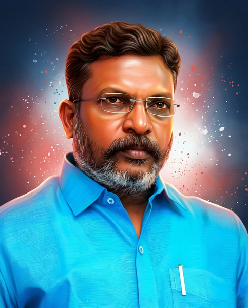 Mr.Thirumavalavan Painting Portrait UHD Image