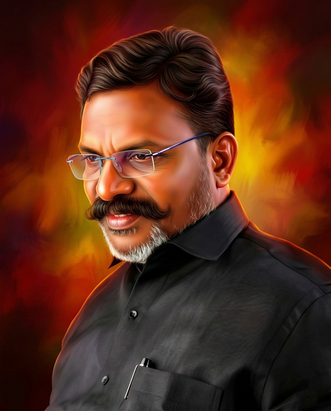 Mr.Thirumavalavan Painting Portrait UHD Image
