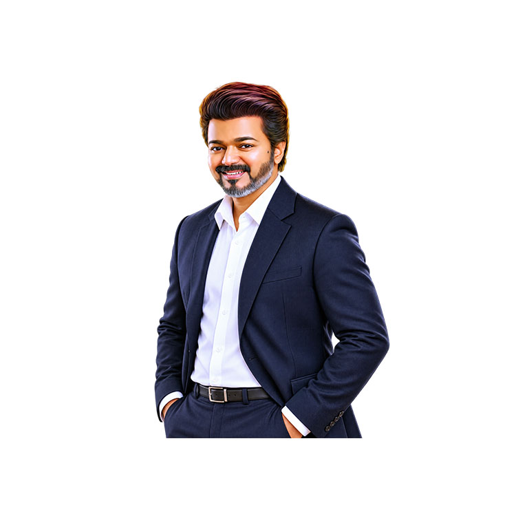 Tamil Nadu CM TVK Vijay in Suit HD Image