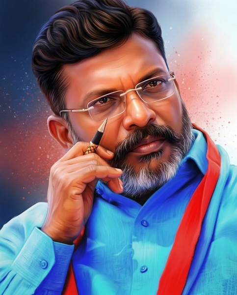 Mr.Thirumavalavan Painting Portrait UHD Image