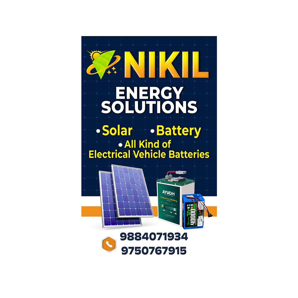 Solar Power Solution Flex Standing Banner PSD