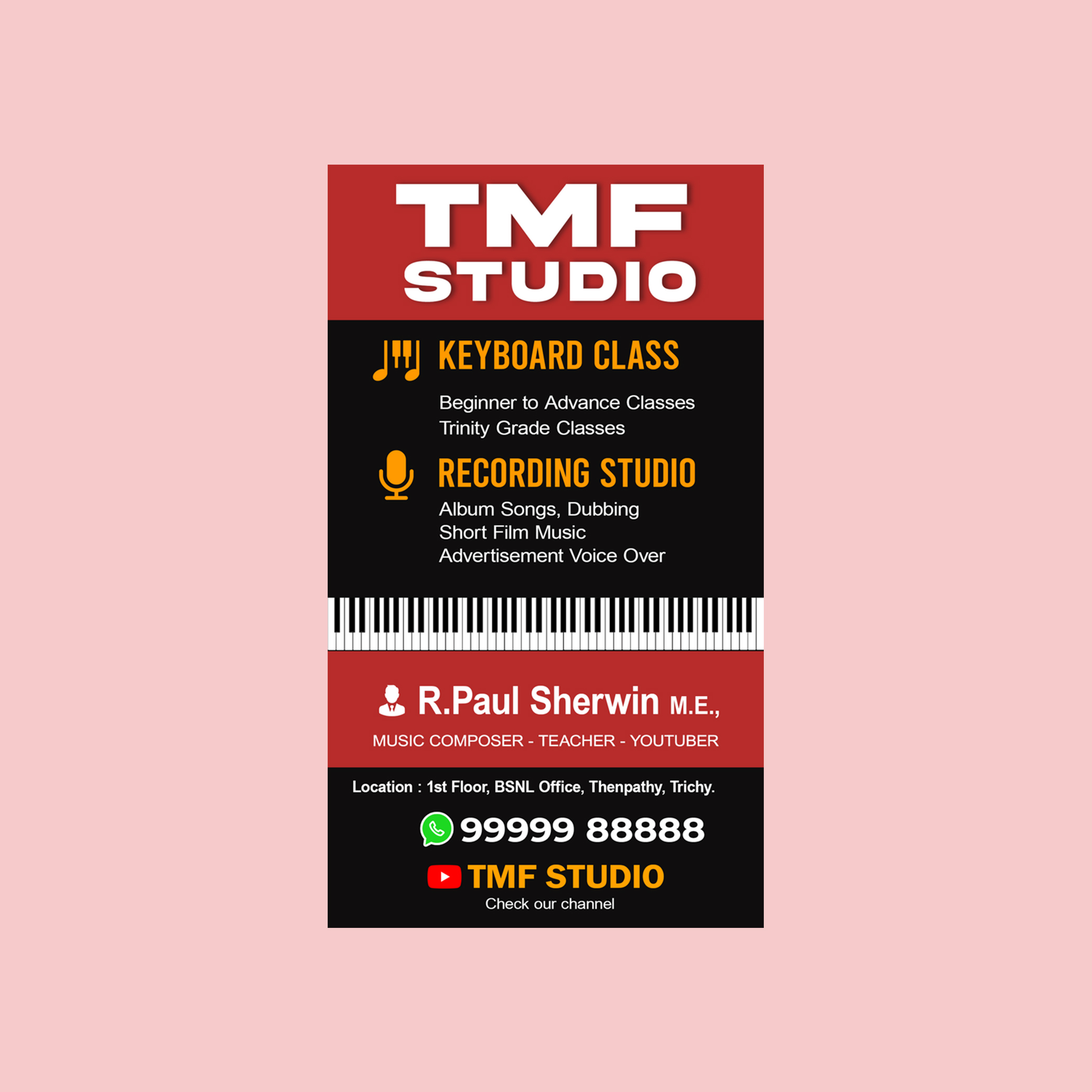 Music Studio Business Card